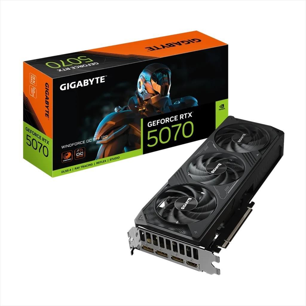 Gigabyte Графичка Карта Rtx 5070 Windforce Oc Sff 12Gb Gddr7, 3Xdp, 1Xhdmi, Gv-N5070Wf3Oc-12Gd