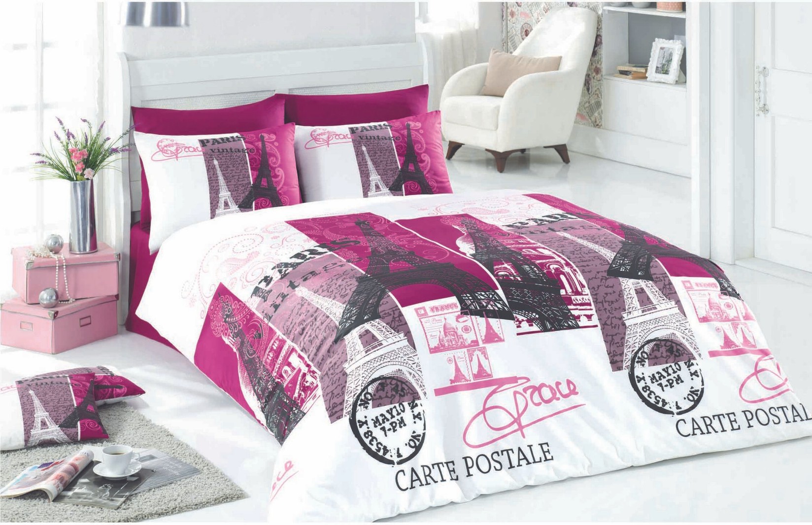 Комплет постелнина L'essentiel Maison Paris, 160x220cm, виолетова