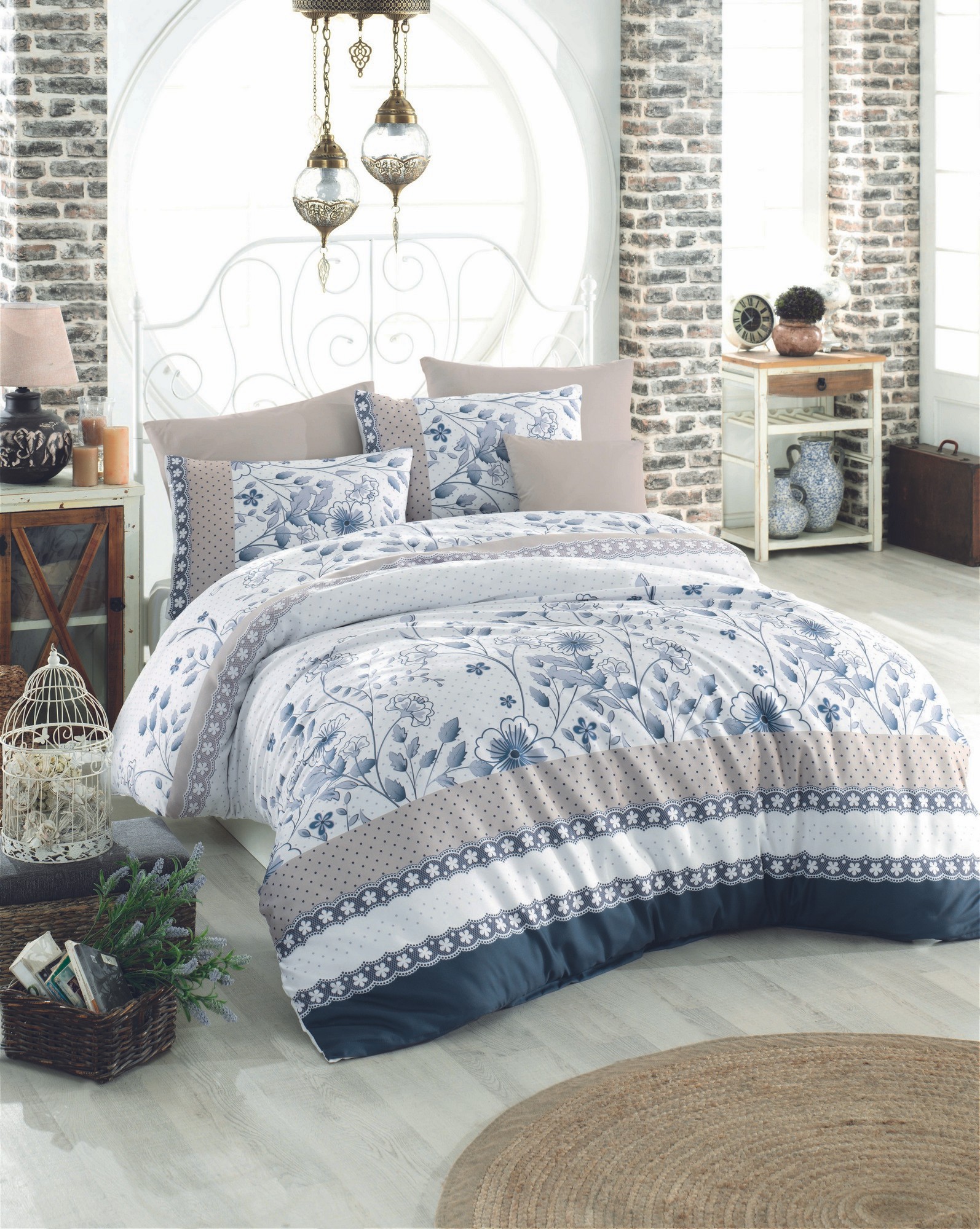 Комплет постелнина L'essentiel Maison Sudenaz, 160x220cm, Шарена