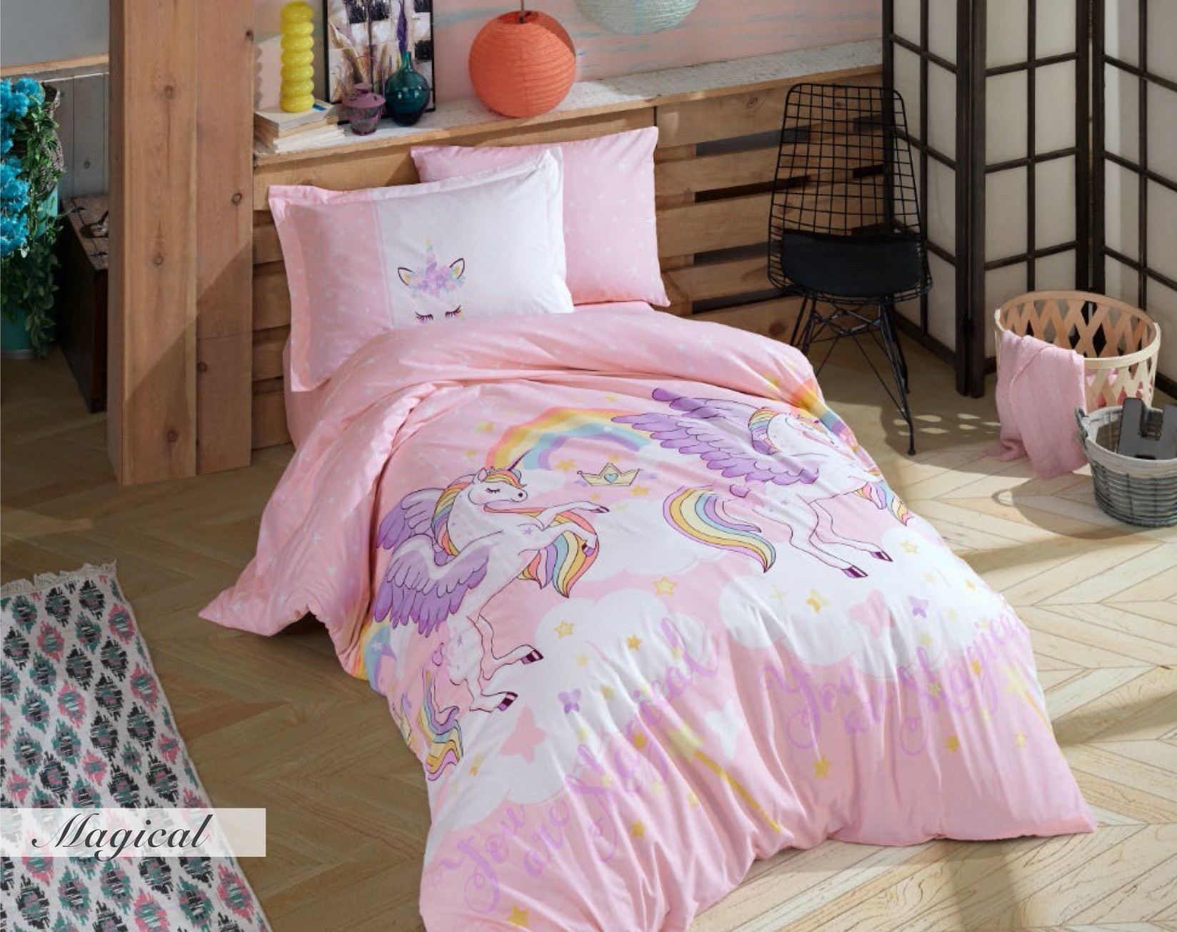 Комплет постелнина L'essentiel Maison Magical, 160x220cm, розова