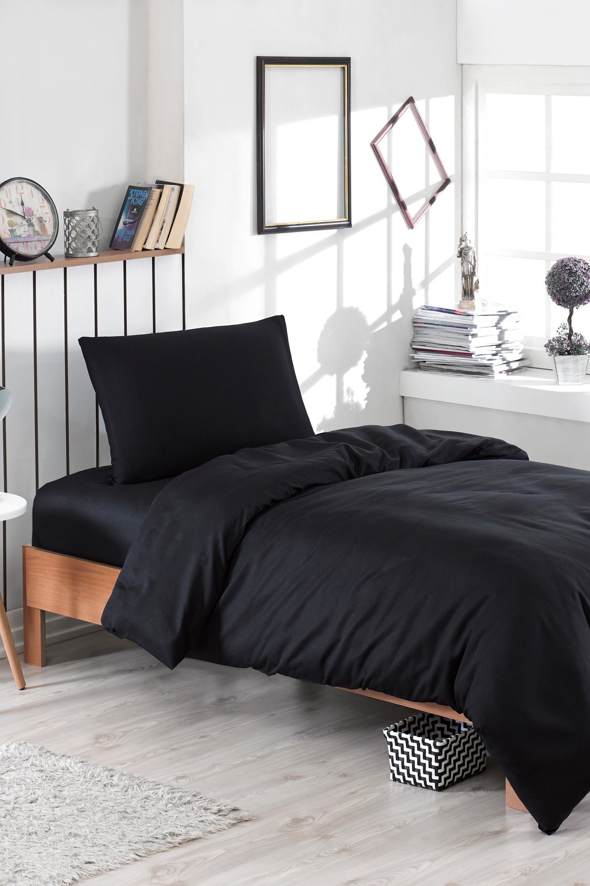 Комплет двоен кревет L'essentiel Maison Duz Boy, 200x220cm, црн