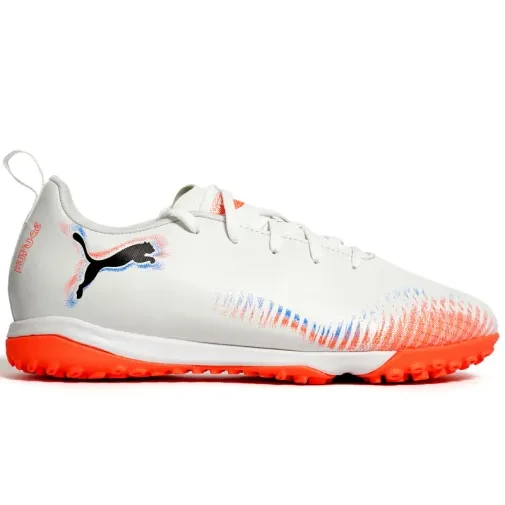 Puma Патики за фудбал за момчиња Future 8 Play Tt + Mid Jr, бели