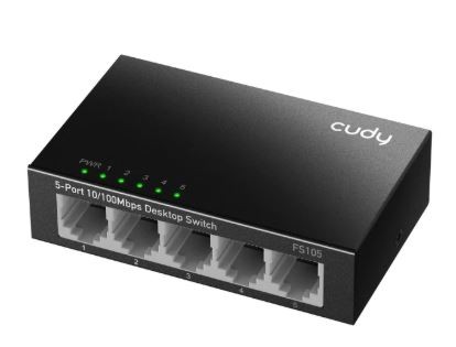 Cudy 5-портен свич 100Mbps со метално куќиште ФС105