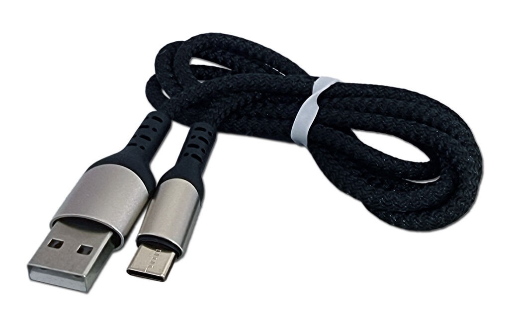 Alfa Electric Type-C кабел 1m, 3A, црно, брзо полнење