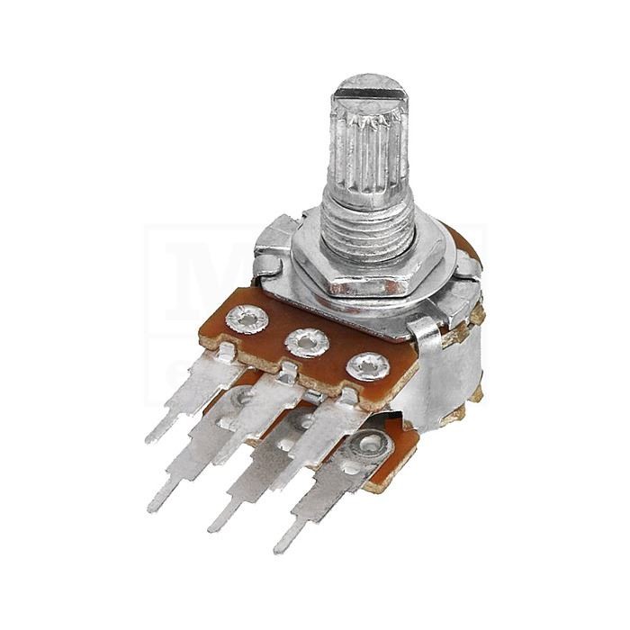 Alfa Electric Потенциометар моно 10K логаритамски метален A10K