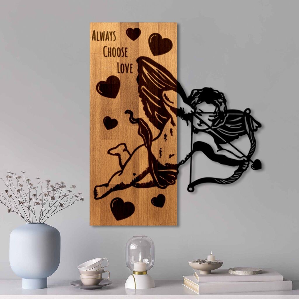 Wallity декорација за dzид Eros 01, 49 x 58x 3 см, кафеава