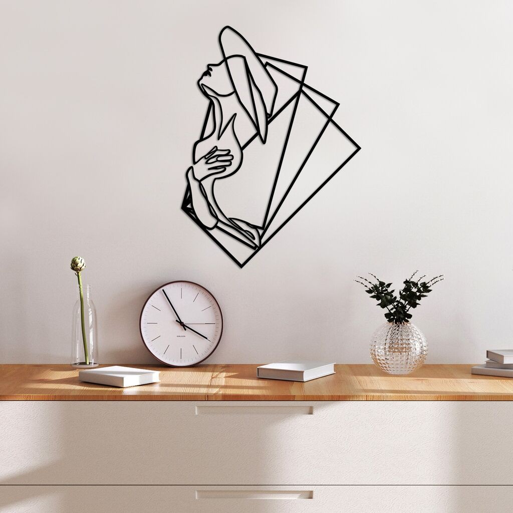 Wallity декорација за dzид Жена 1 - M, 50 x 37 см, црна