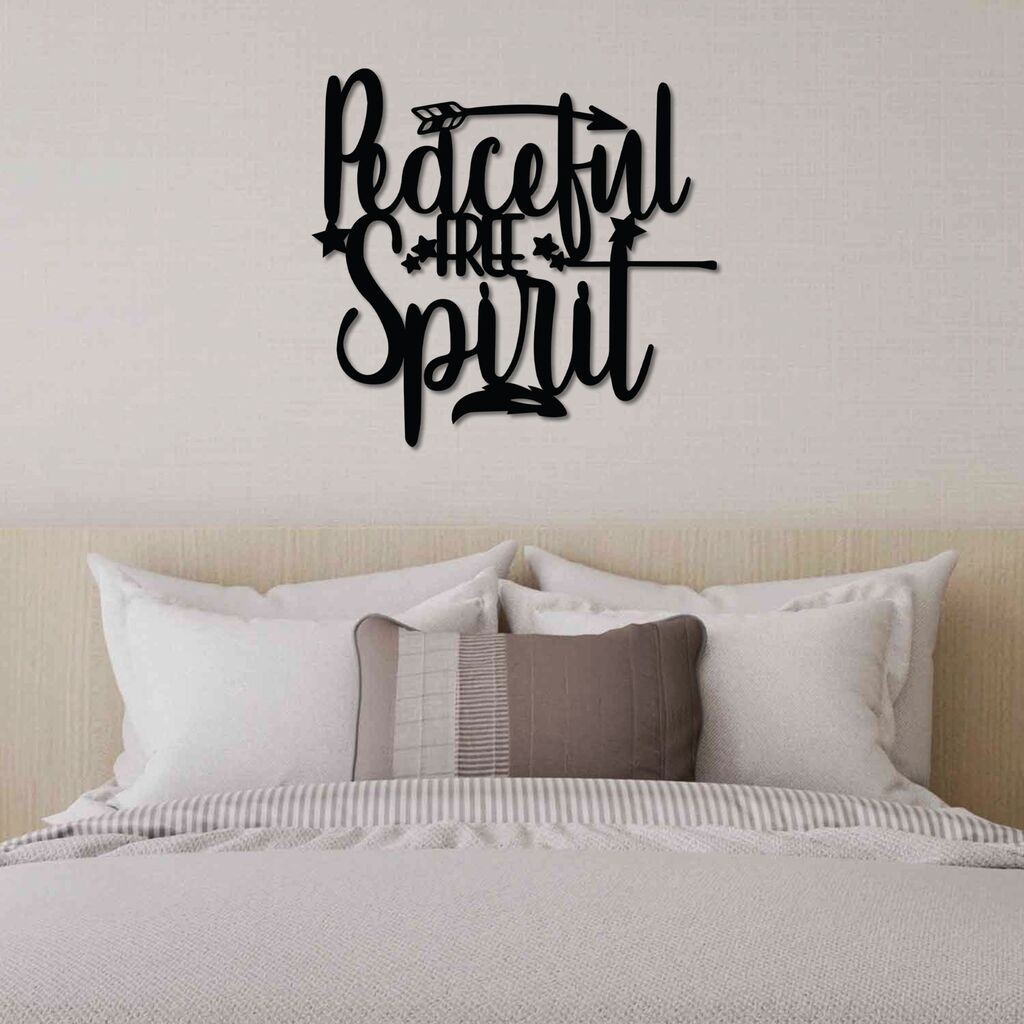 Wallity декорација за dzид „Мирен слободен дух", 52 x 48 см, црна