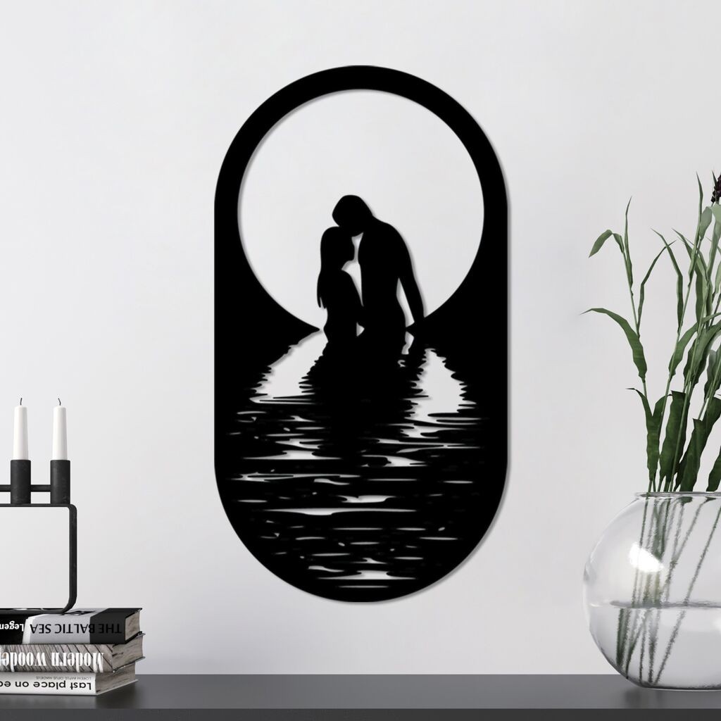 Wallity декорација за dzид Романтична, 56 x 30 см, црна