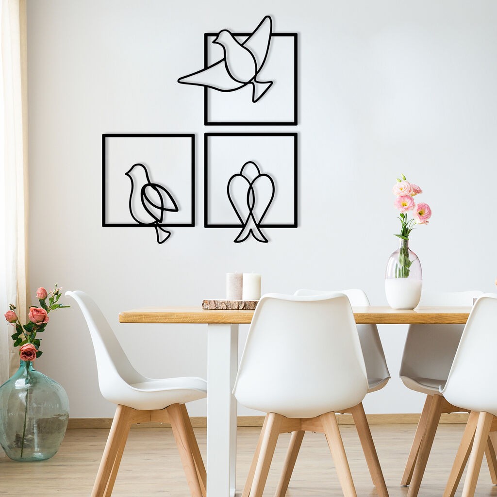 Wallity dzидна декорација Bonita, 44 x 51 см, црна