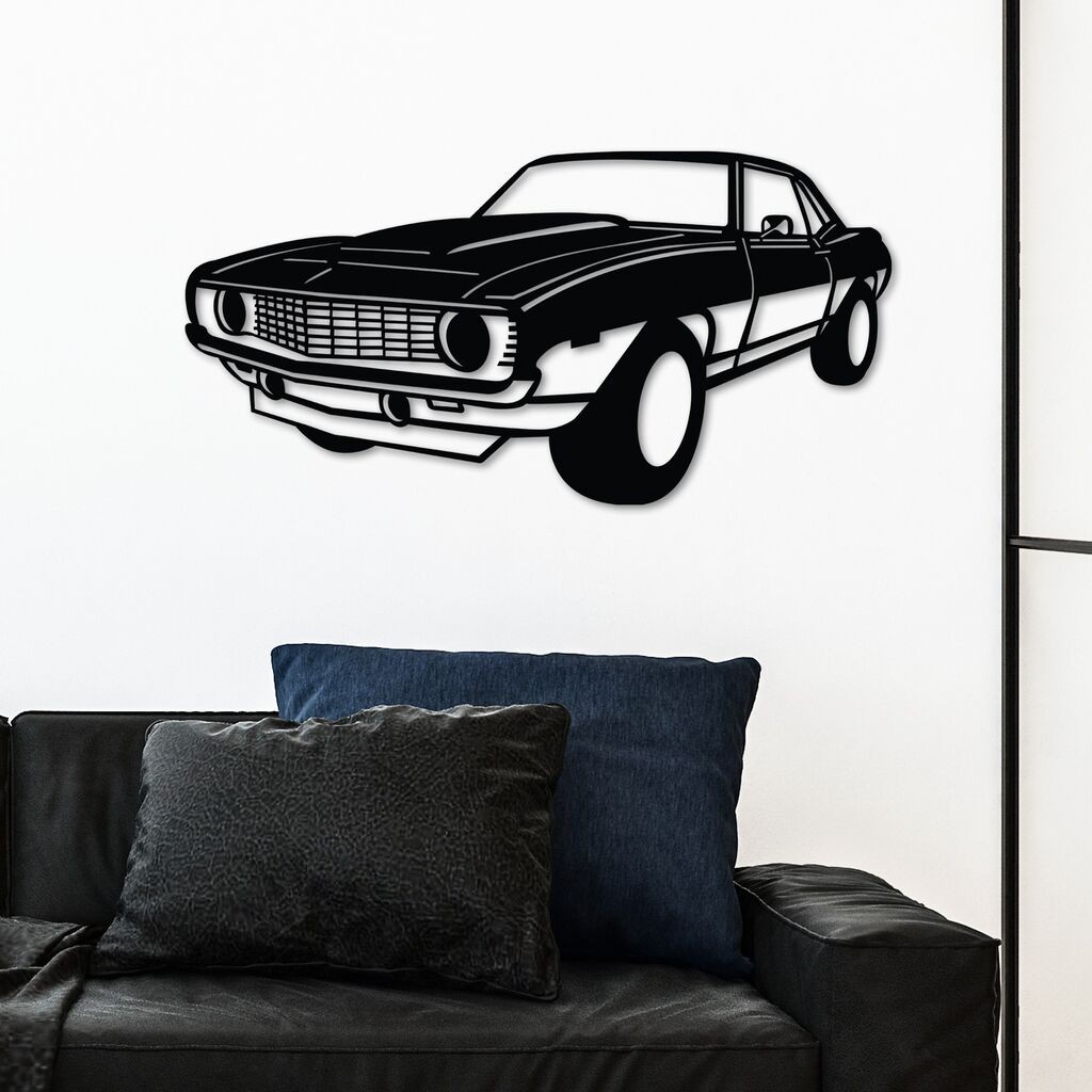 Wallity dzидна декорација Chevy Camaro Yenko, 60 x 30 см, црна