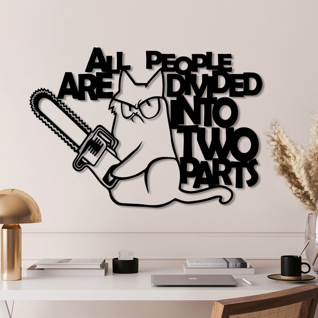 Wallity dzидна декорација во два дела, 47 x 68 см, црна