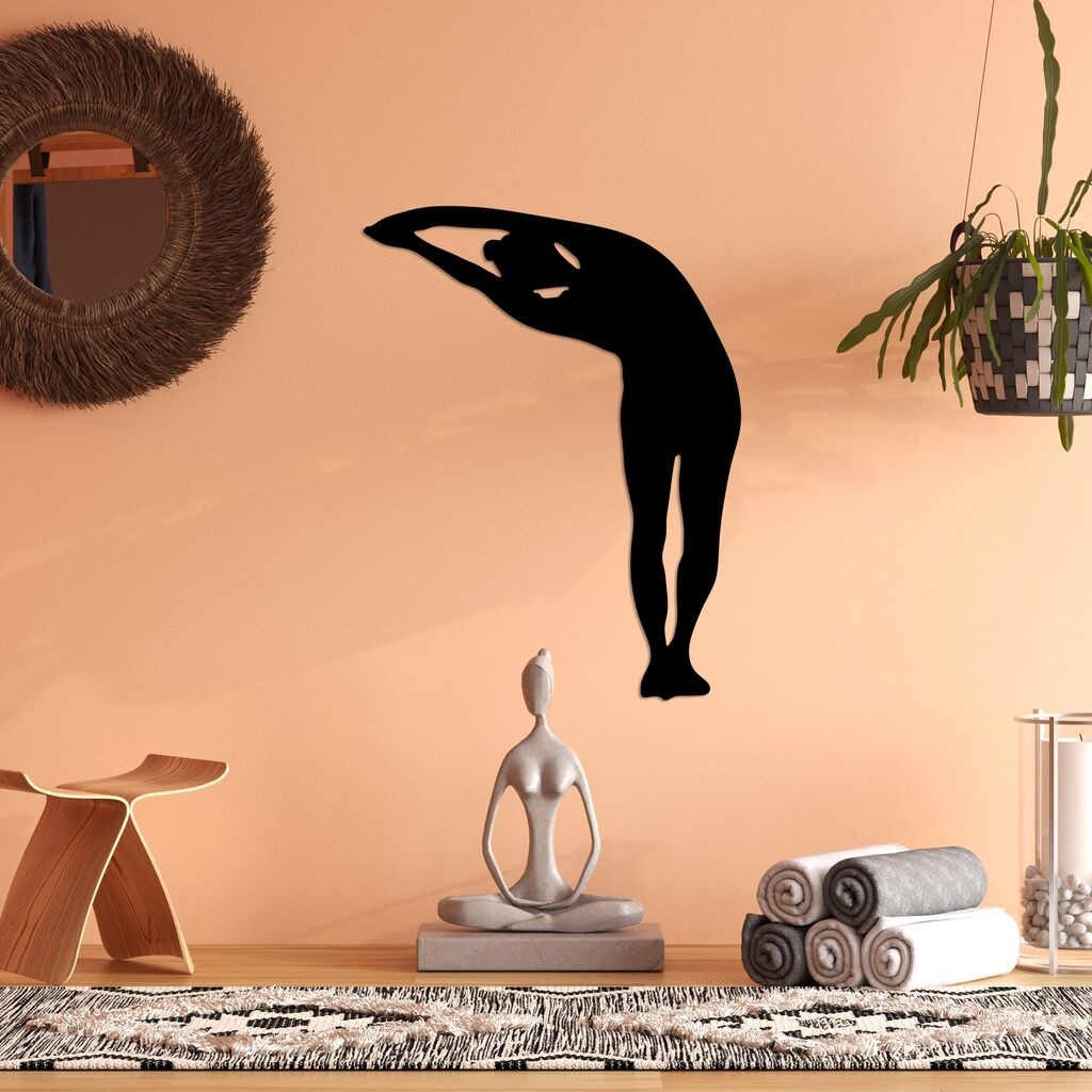 Wallity декорација за dzид Јога 28, 42 x 60 см, црна