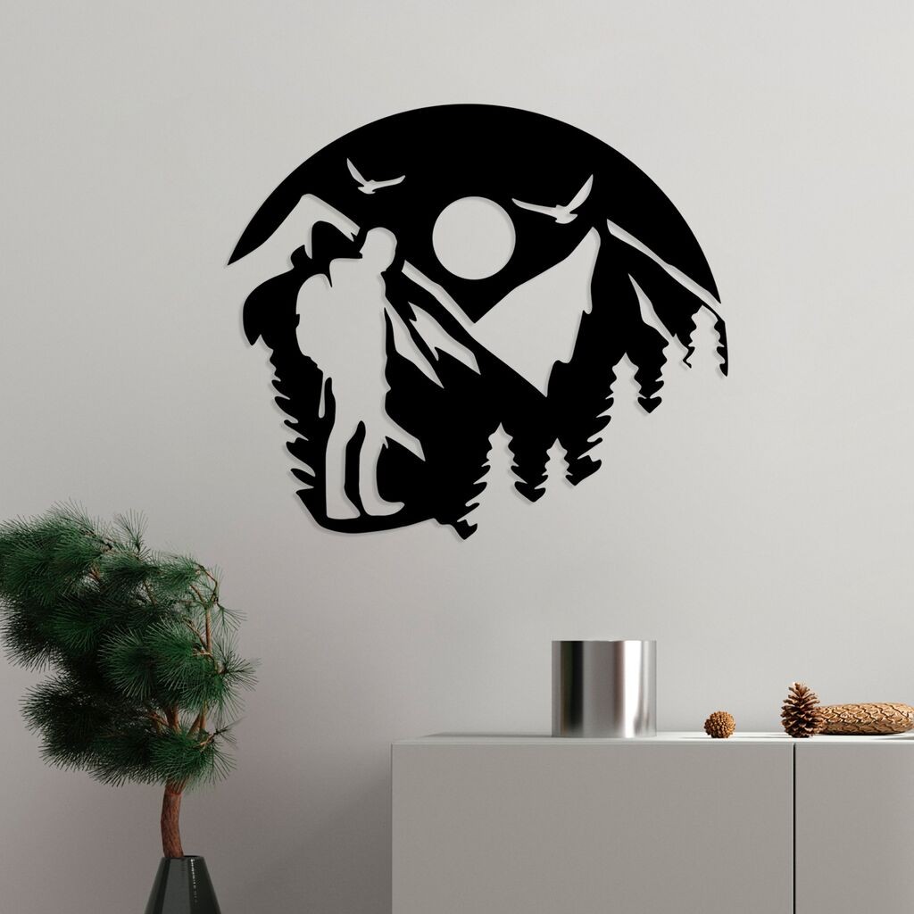 Wallity декорација за dzид за надворешна употреба, 61 x 70 см, црна