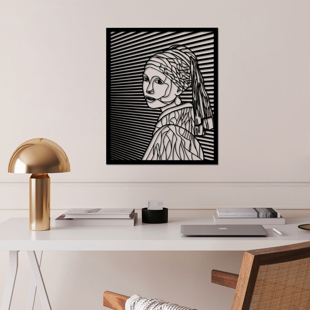 Wallity dzидна декорација Vermeer, 45,5 x 56 см, црна