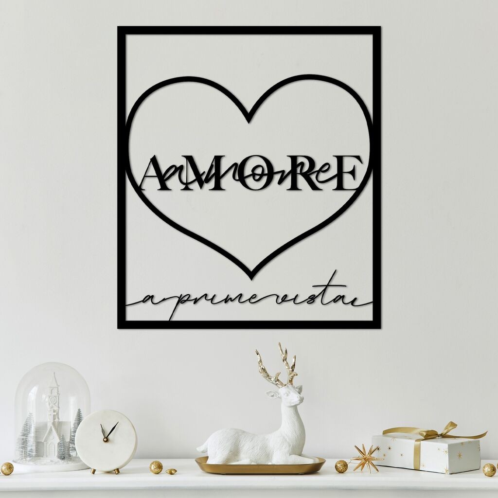 Wallity dzидна декорација Amore Prima Vista 2, 49 x 56 см, црна