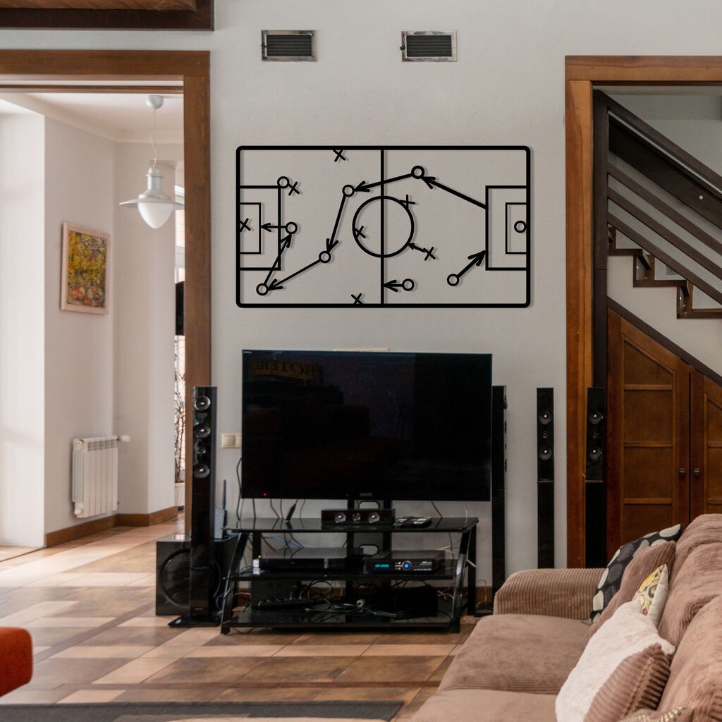 Wallity декорација за dzид Tactic - M117, 68 x 38 см, црна