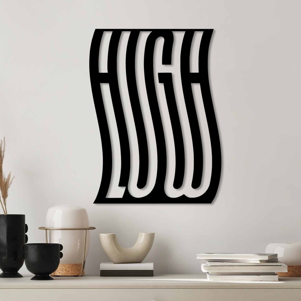 Wallity декорација за dzид Висока ниска, 50 x 37 см, црна