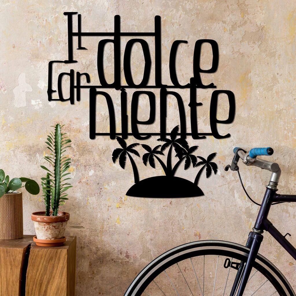 Wallity декорација за dzид Dolce Far Niente 4, 56 x 56 см, црна