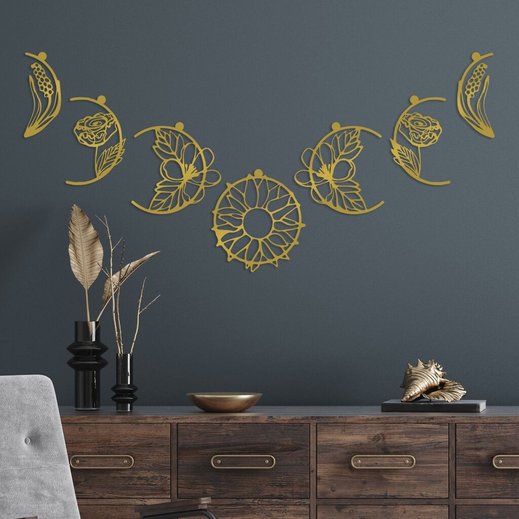 Wallity декорација за dzид Simbolo-3, 10 x 23 см, златни бои