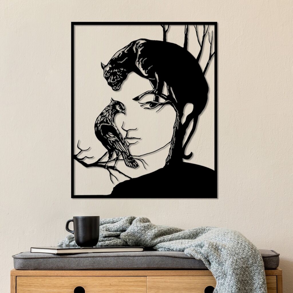 Wallity декорација за dzид Илузија, 46 x 56 см, црна