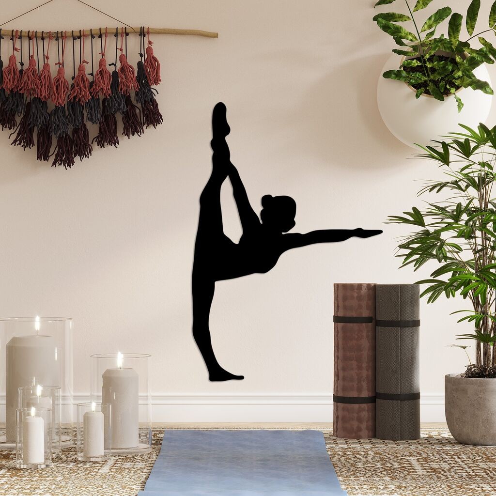 Wallity декорација за dzид Јога 25, 41 x 60 см, црна