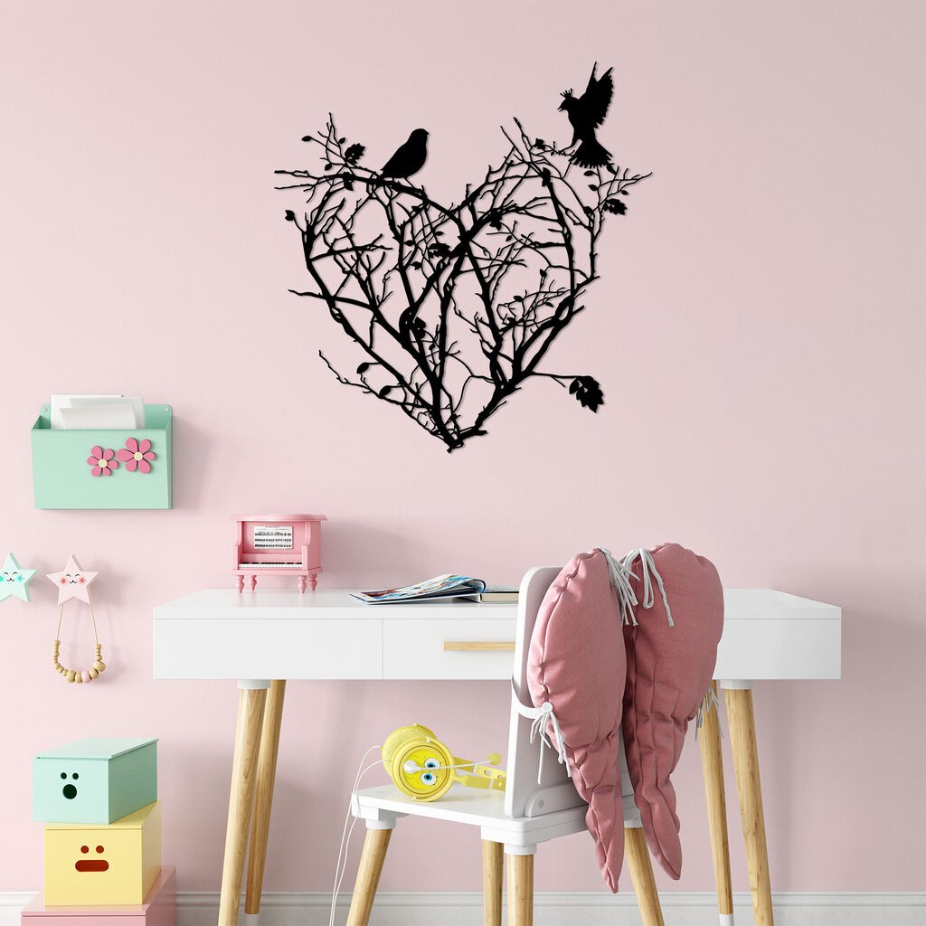 Wallity декорација за dzид Bush Hearth - 468, 67 x 70 см, црна