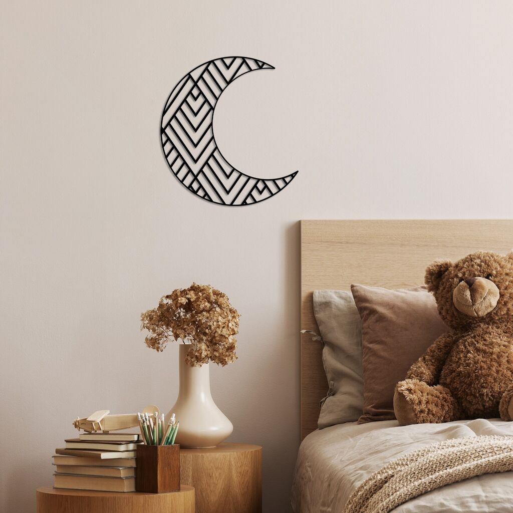 Wallity декорација за dzид полумесечина 1, 49 x 46 см, црна