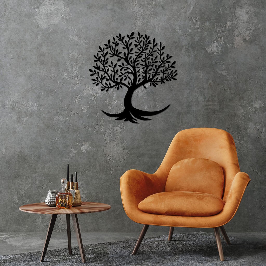 Wallity dzидна декорација Монументално дрво 4, 68 x 70 см, црна