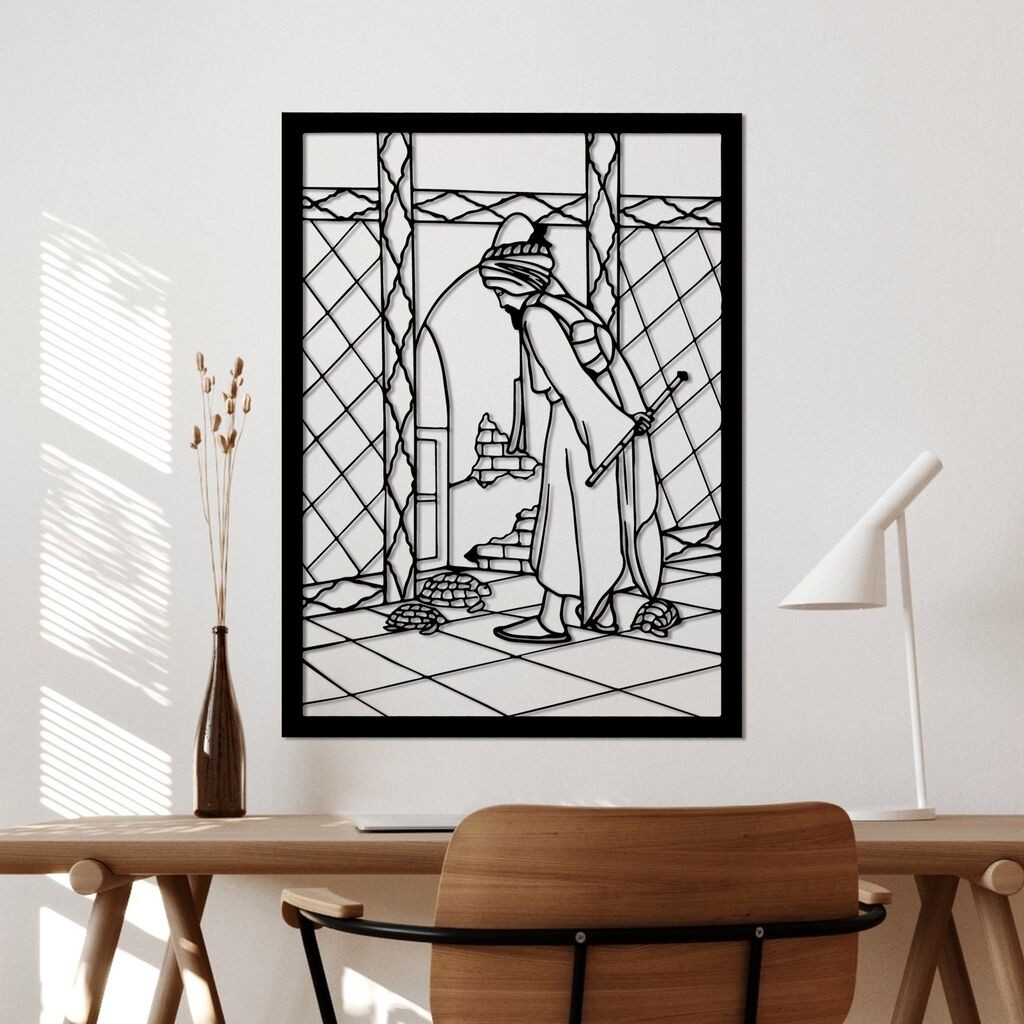 Wallity dzидна декорација Османхамди, 41 x 56 см, црна