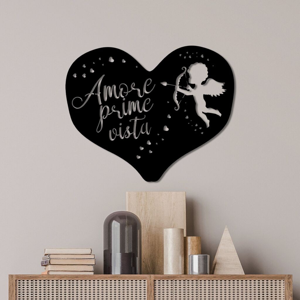 Wallity декорација за dzид Amore Prima Vista 1, 56 x 45 см, црна