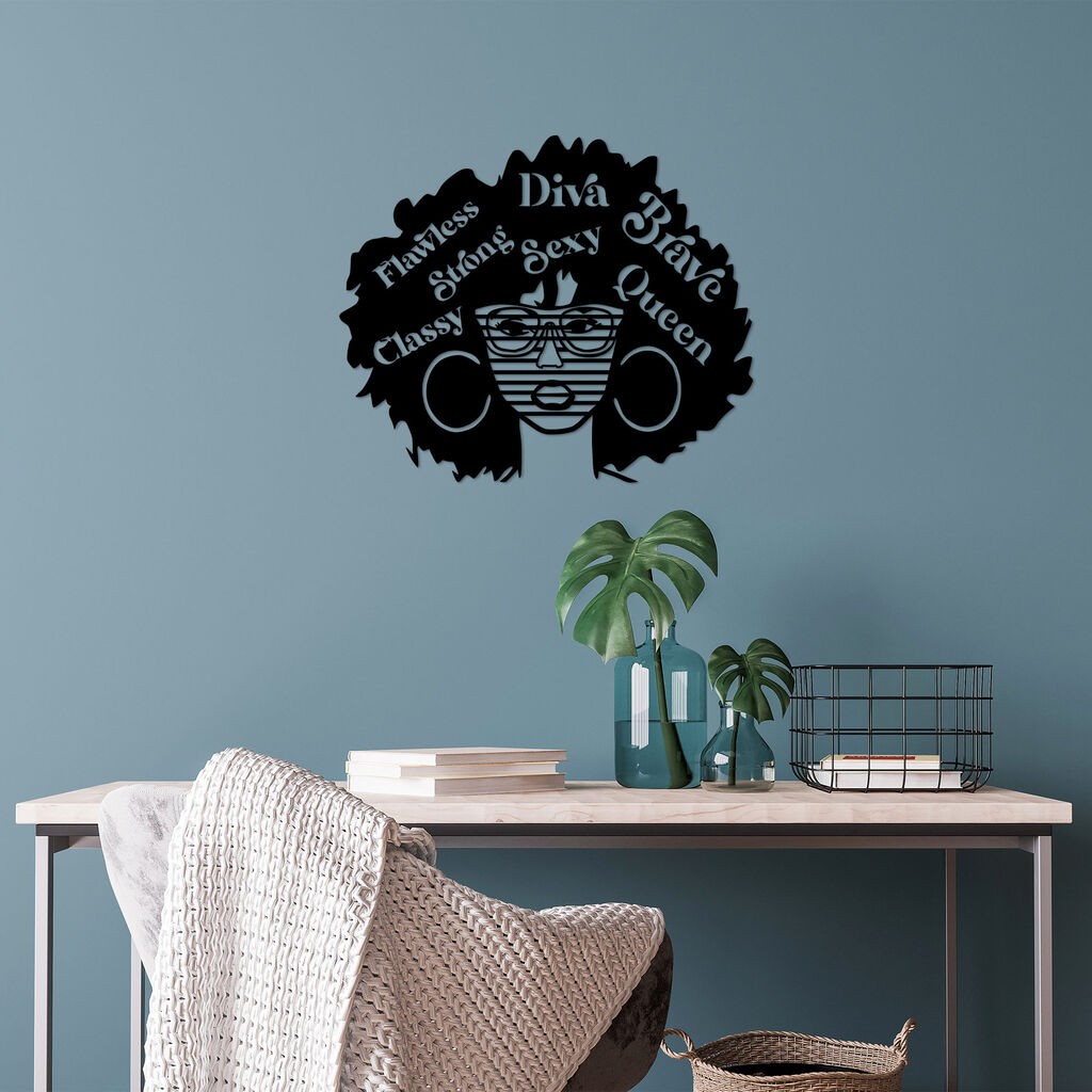 Wallity декорација за dzид Diva Sexy Classy - 474, 58 x 70 см, црна