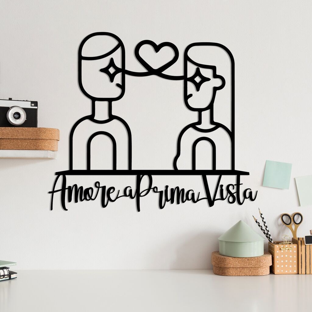 Wallity декорација за dzид Amore Prima Vista 4, 56 x 49 см, црна