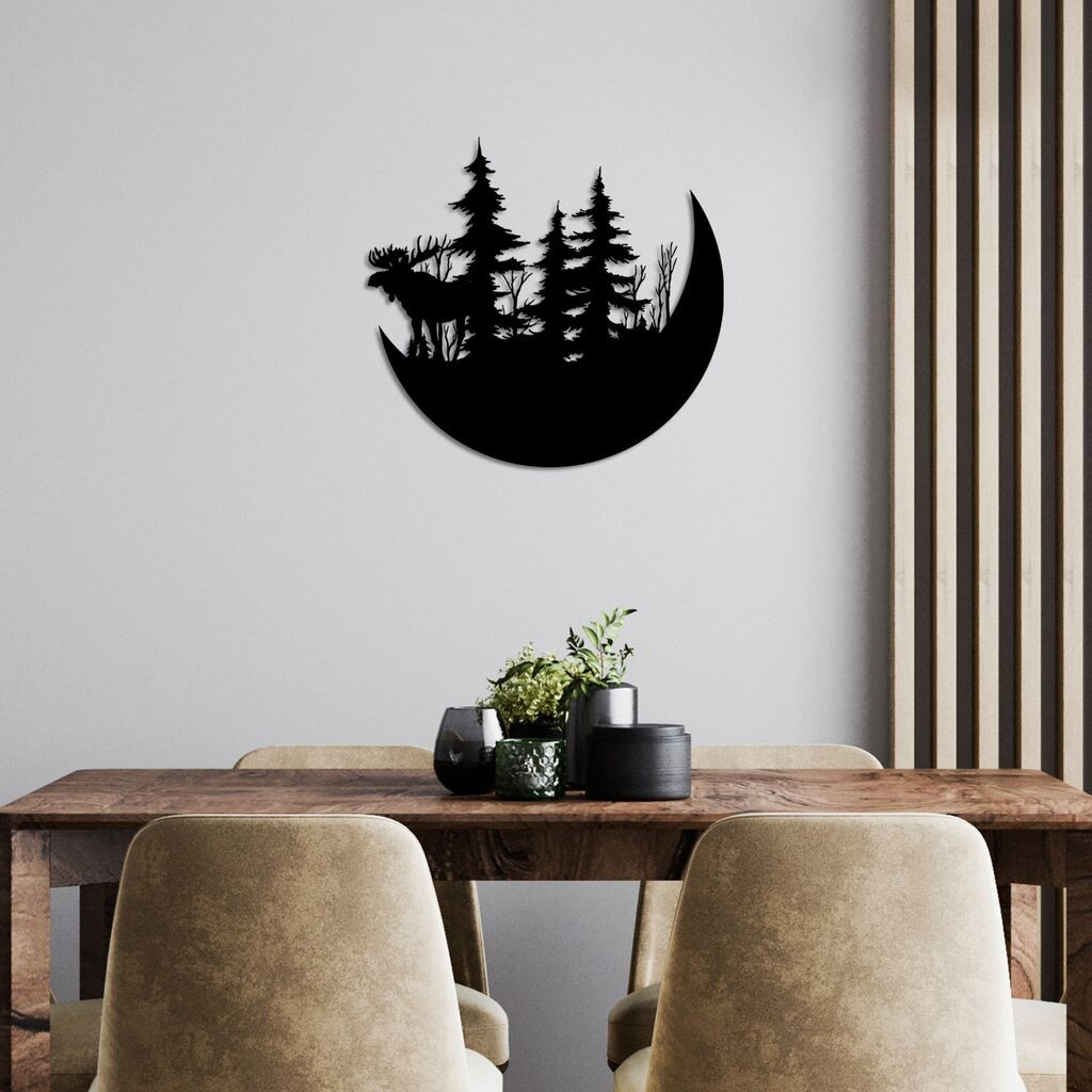 Wallity декорација за dzид The ​​Wild Nature 2 - L, 70 x 65 см, црна