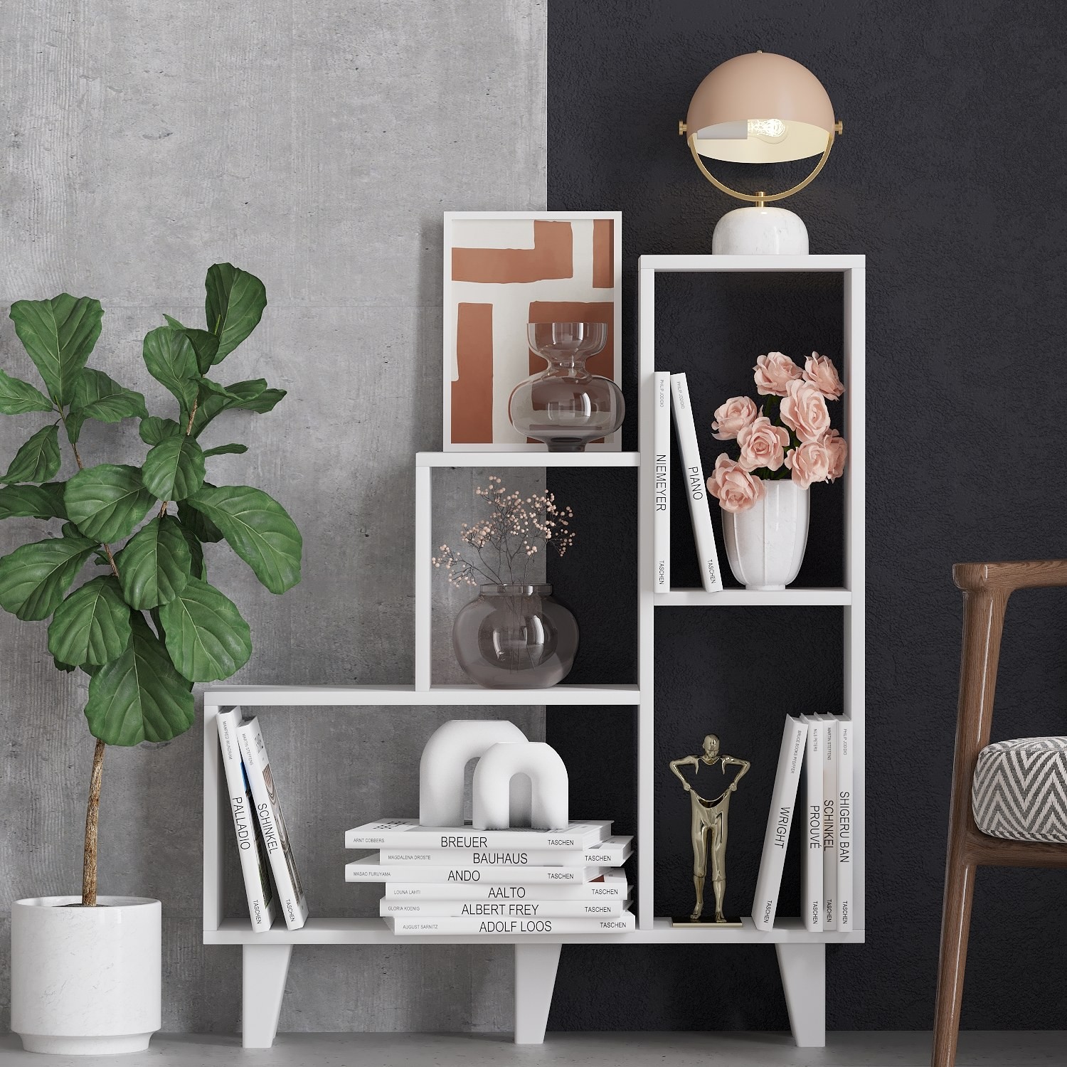 Полица Hanah Home 88x106x20cm бела