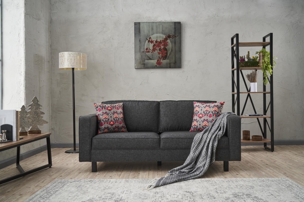 Atelier del Sofa Двосед Kale Linen 180x83x91cm Антрацит