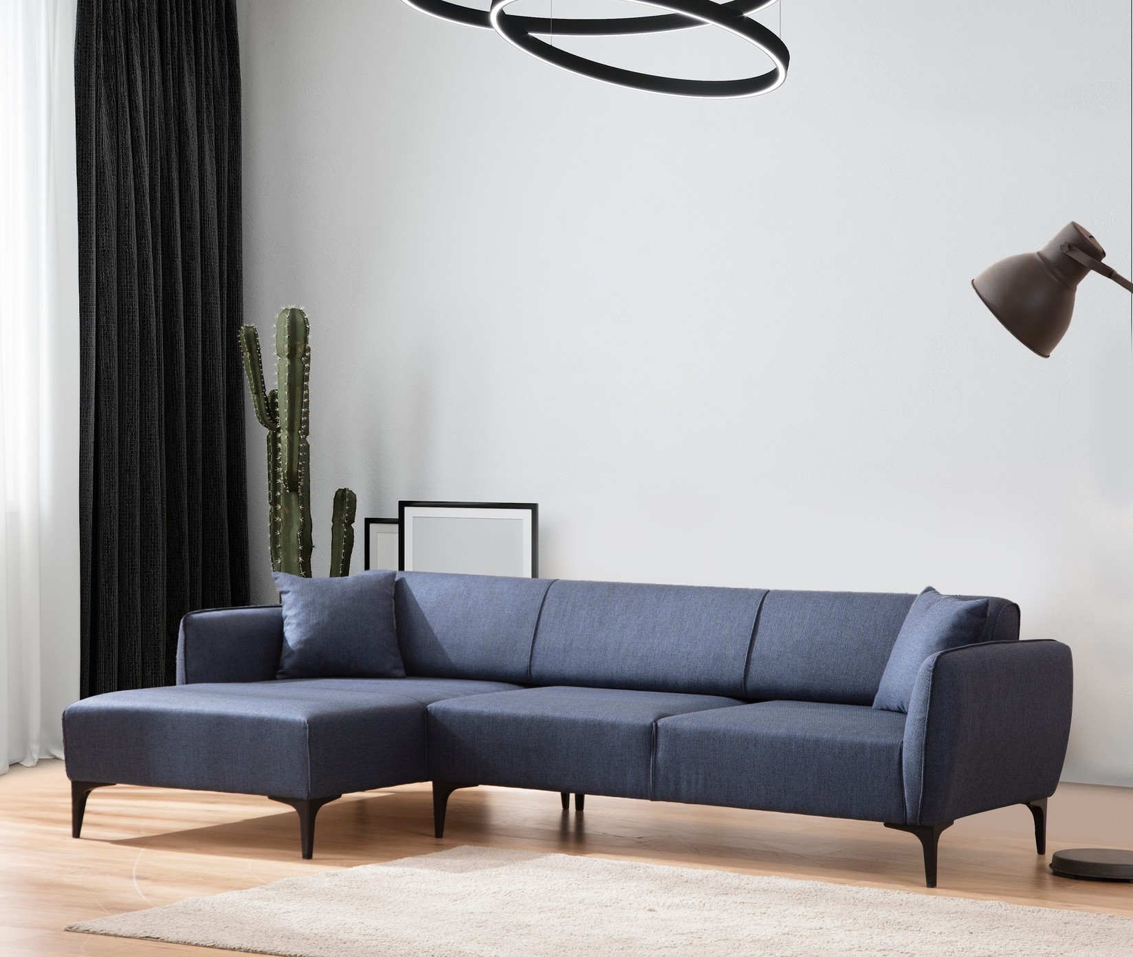 Atelier del Sofa Аголна гарнитура Belissimo 95x67x140cm Сина