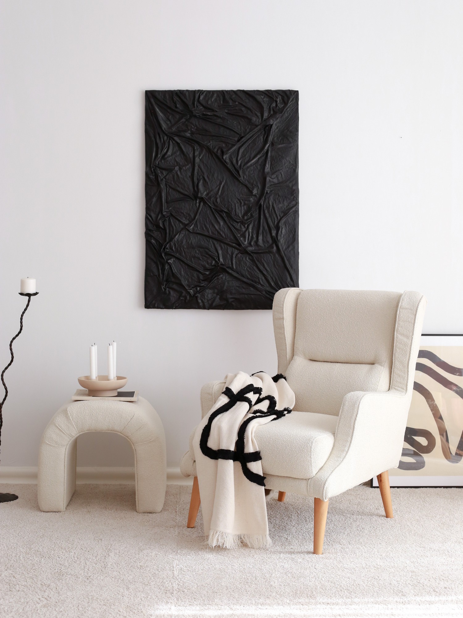 Фотелја Atelier del Sofa Klam 70x94x78cm Крем