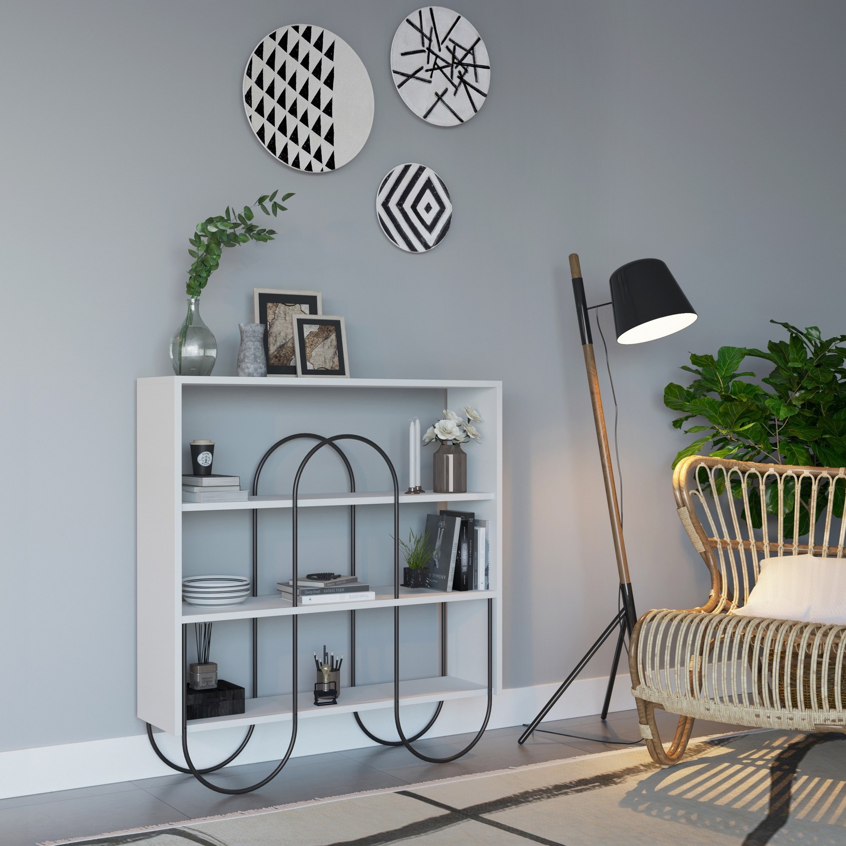 Комода Hanah Home Норфолк 96x99x25.5 см бела