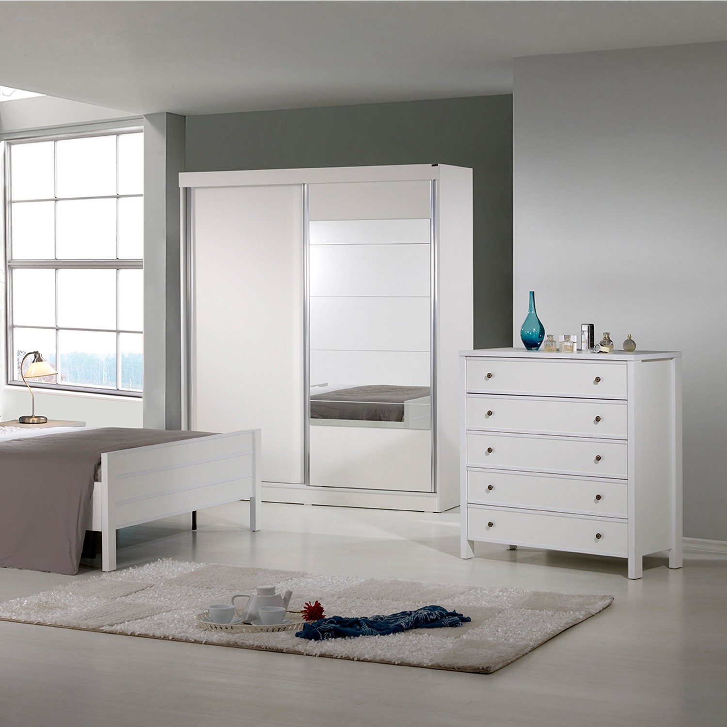 Комода Hanah Home Rio 100x110x47cm бела