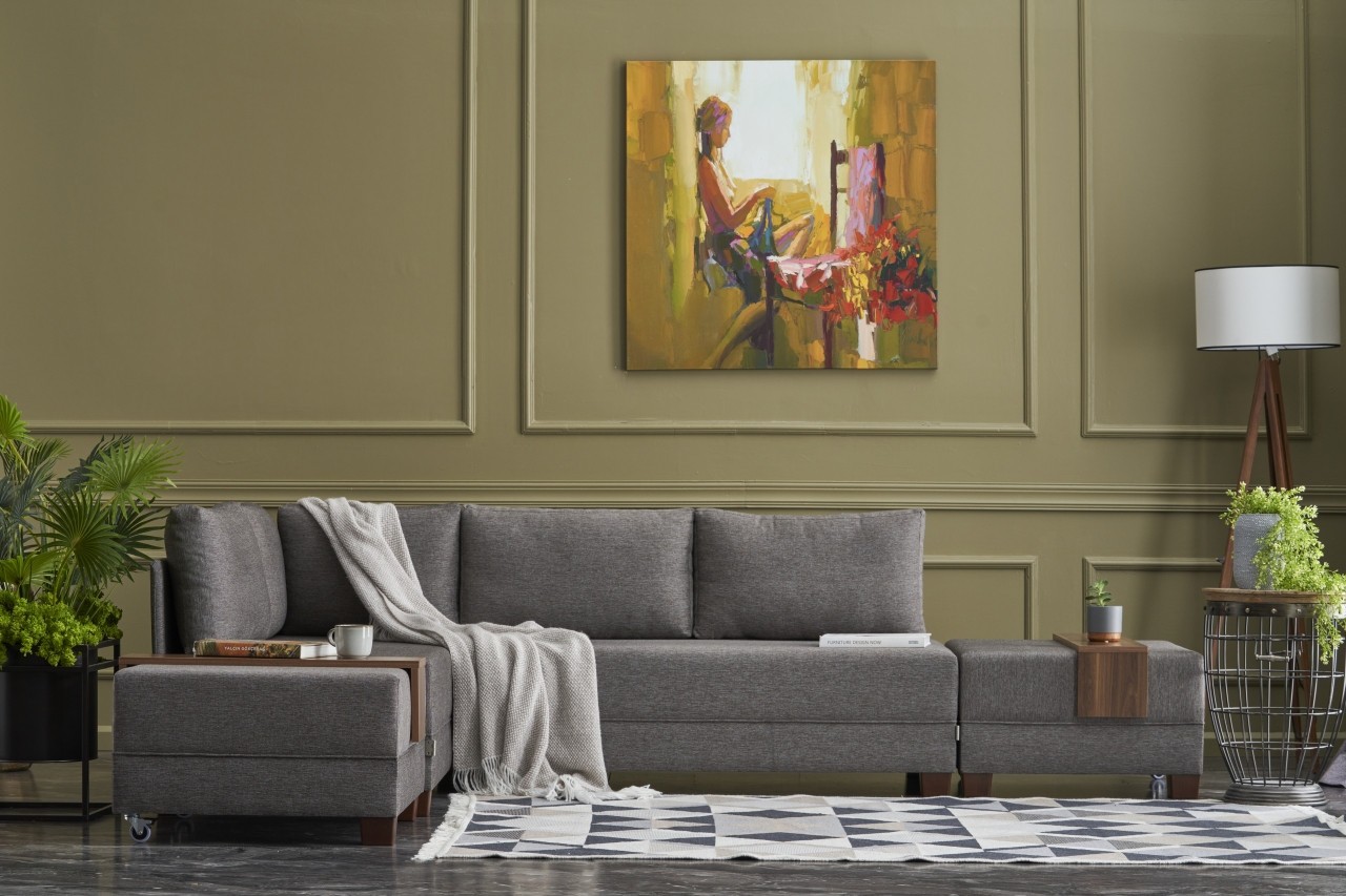 Аголна софа Atelier del Fly 210x70x280cm кафеава