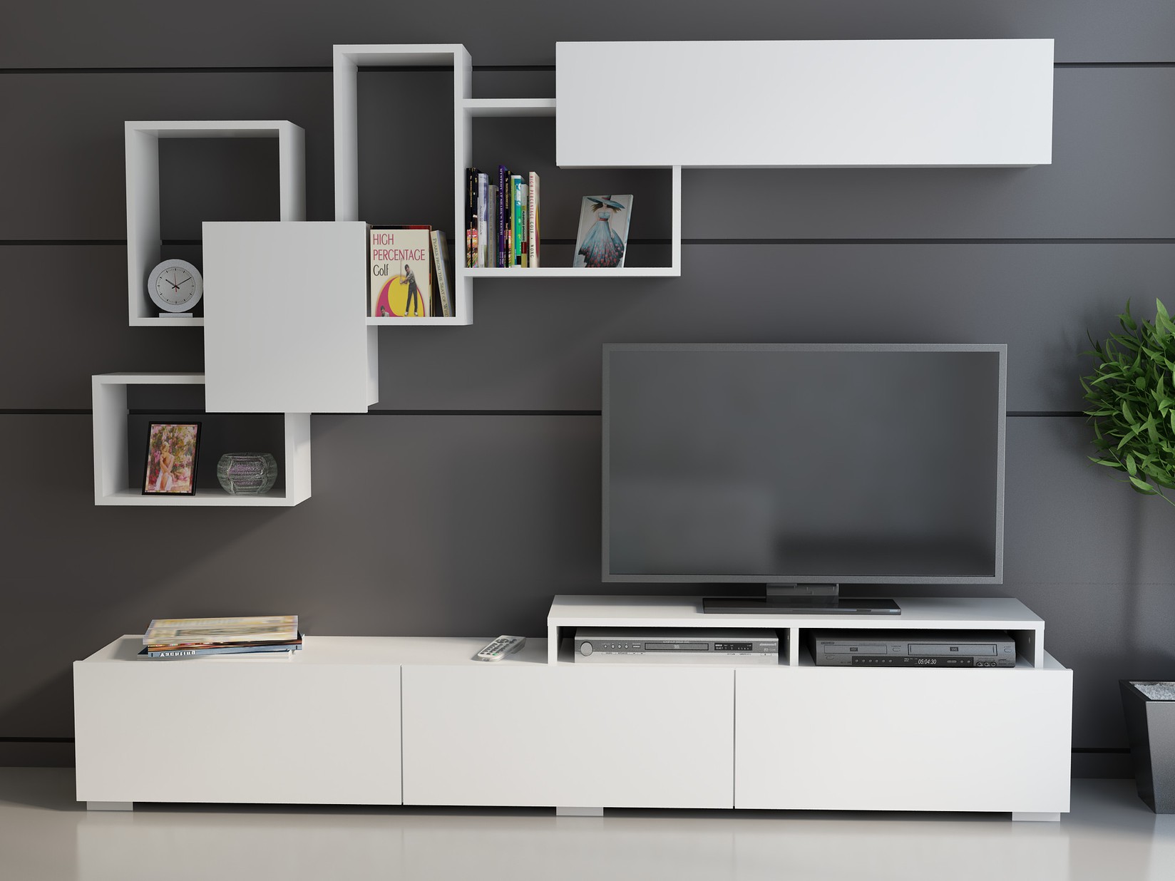 Комода за фиоки Hanah Home TV Amor White