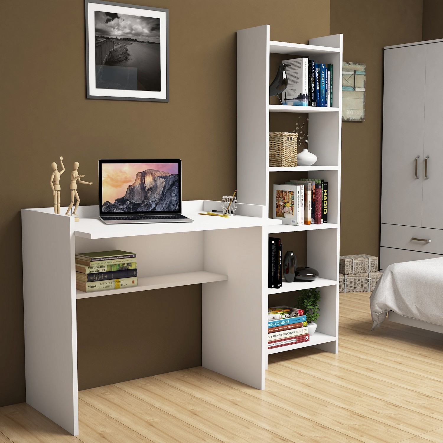 Полица Hanah Home 90x80x58 см бела