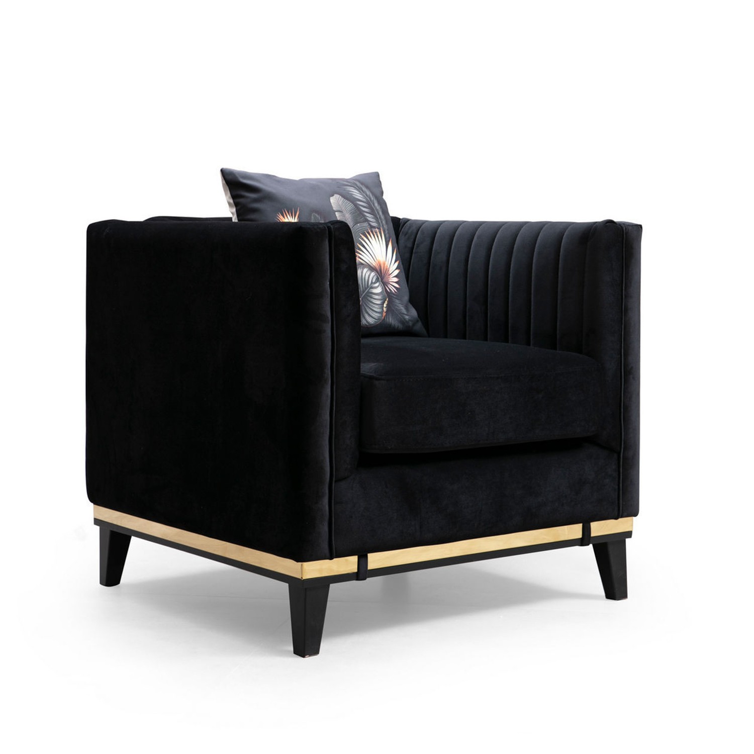 Фотелја Atelier del Sofa Bellino 85x75x83cm црна