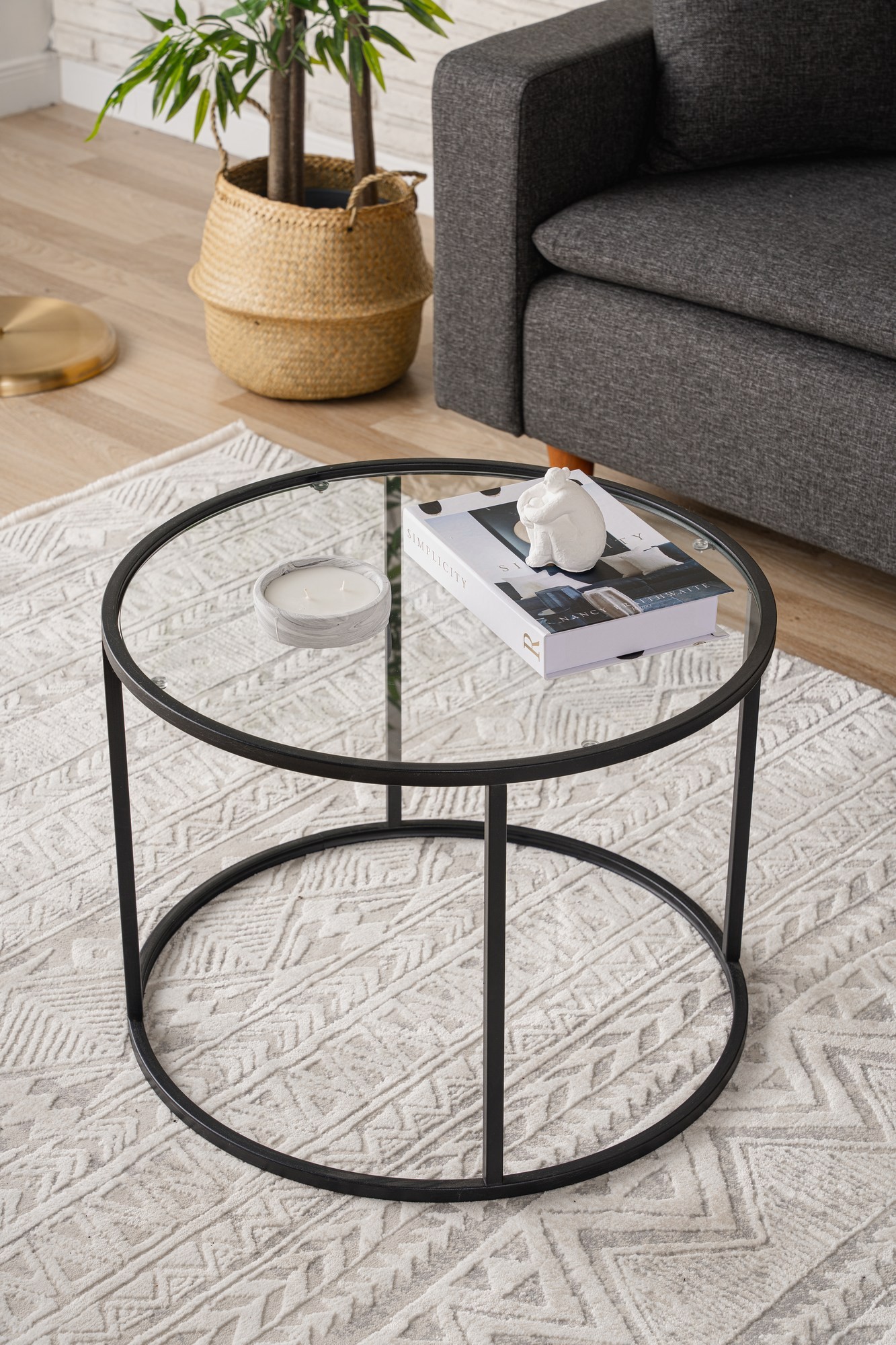 Маса Hanah Home Club Берлин 15x45x15 см црна