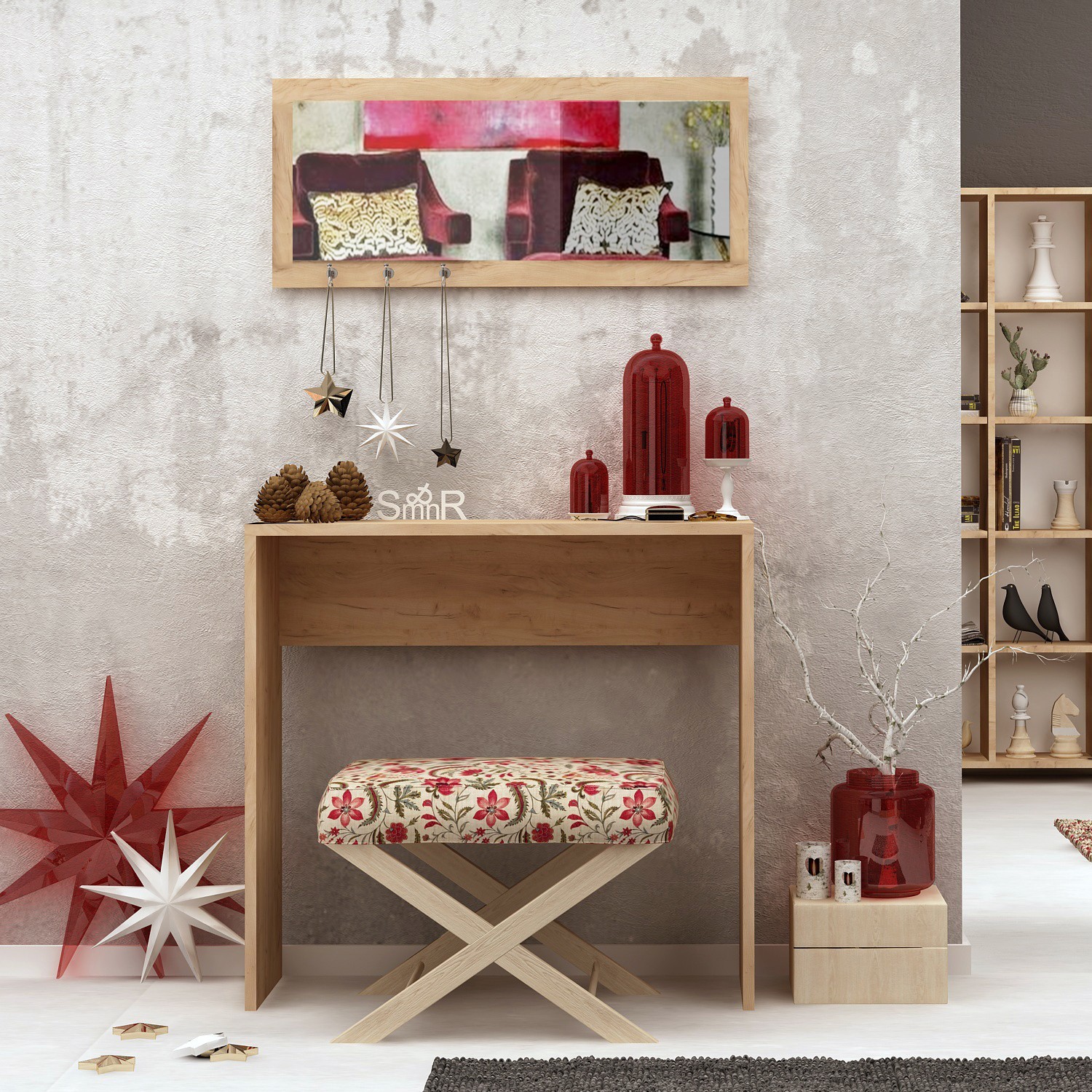 Полица Hanah Home 80x82x30cm даб