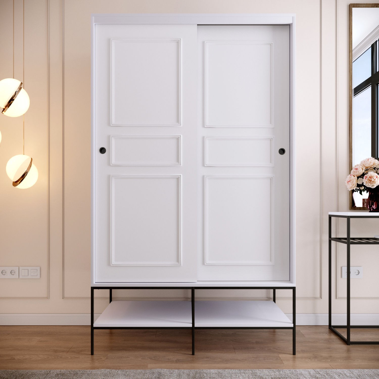 Гардеробер Hanah Home Martin 120 120x200x57cm Бела