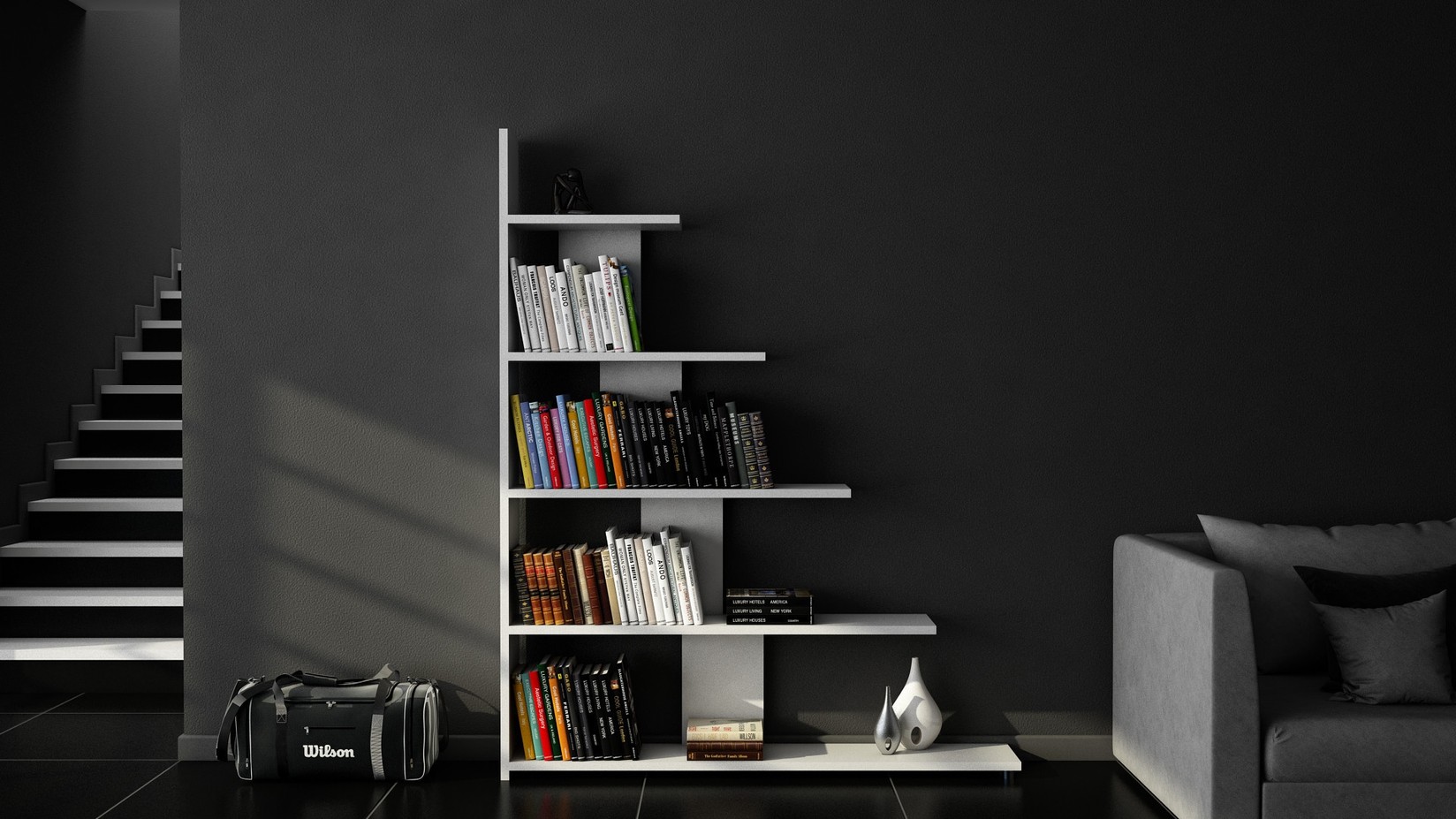 Полица Hanah Home 21,8x120x19,5 см бела