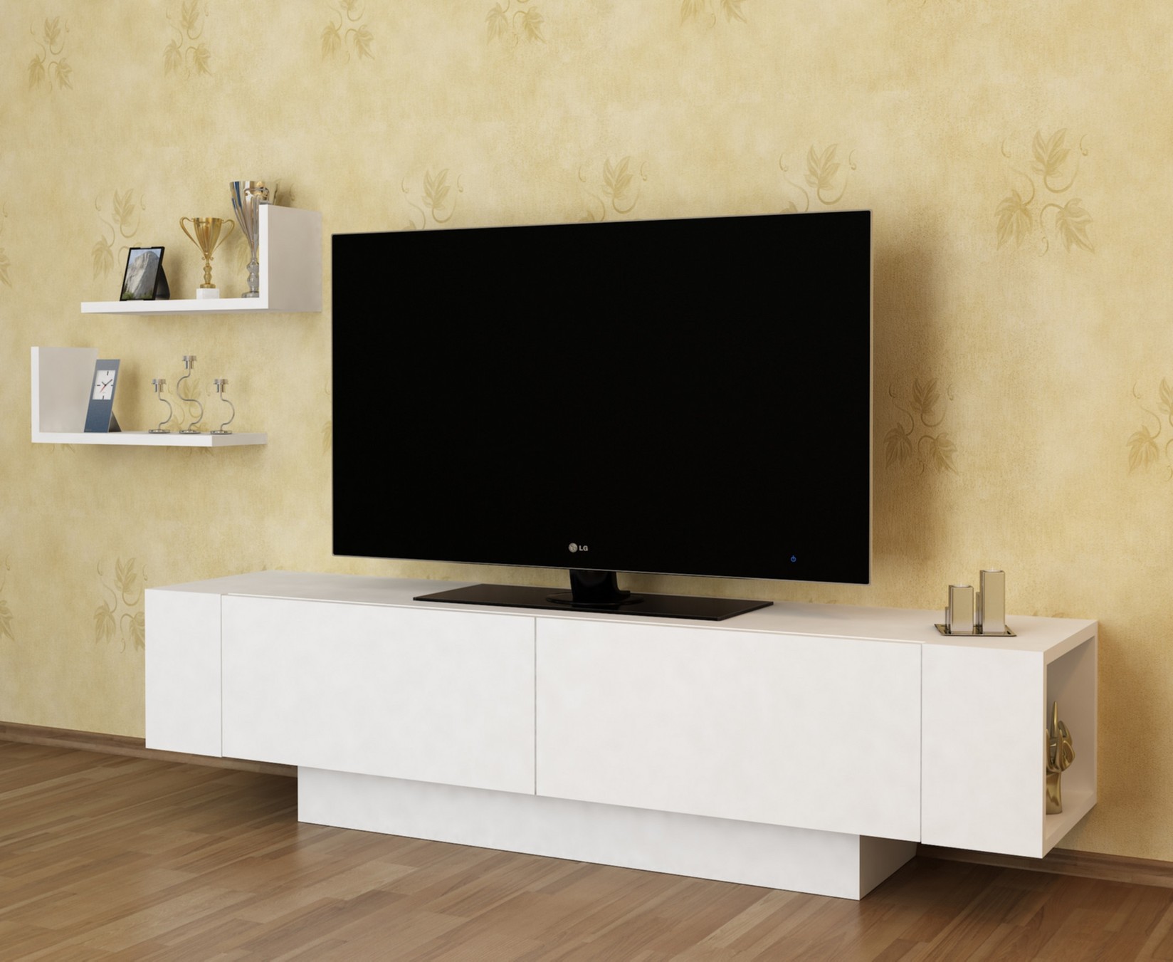 Комода за фиоки Hanah Home TV Ecole White