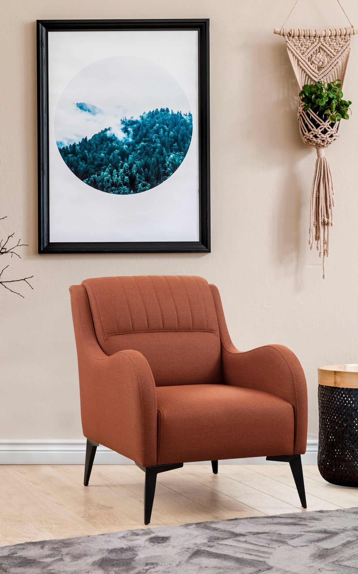 Фотелја Atelier del Sofa Kenzo 90x88x70cm бронзена